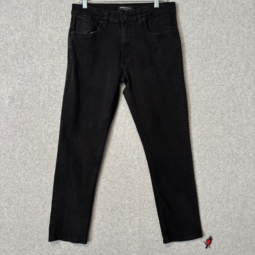 Kenneth Cole New York Men's 32x30 Jeans Black Slim Fit Stretch Denim Pants